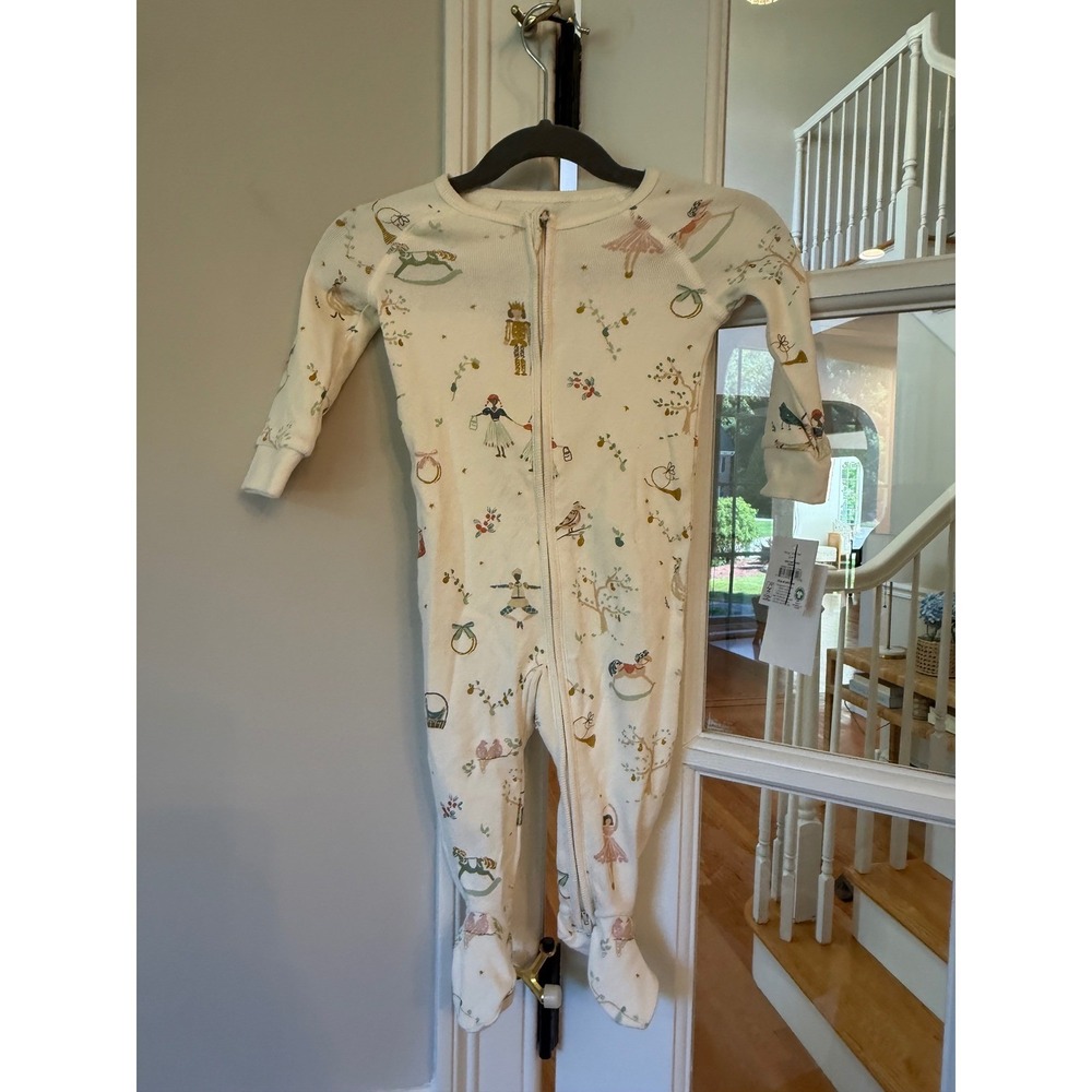 Pehr Organic Cotton Ribbed Baby Sleeper Partridge in a Pehr Tree 3-6M NWT